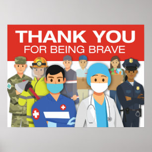 POSTER THANK YOU FOR BEING BRAVE 18x24