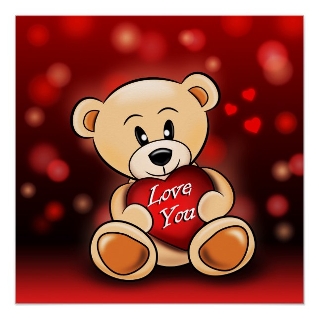 Poster The bear loves you (Front)