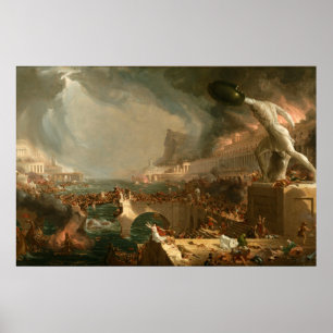 Poster The Course of Empire Destruction Cole T.
