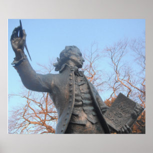 Poster Thomas Paine Holding RIghts Of Man Book