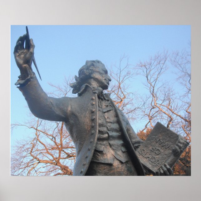 Poster Thomas Paine Holding RIghts Of Man Book (Front)