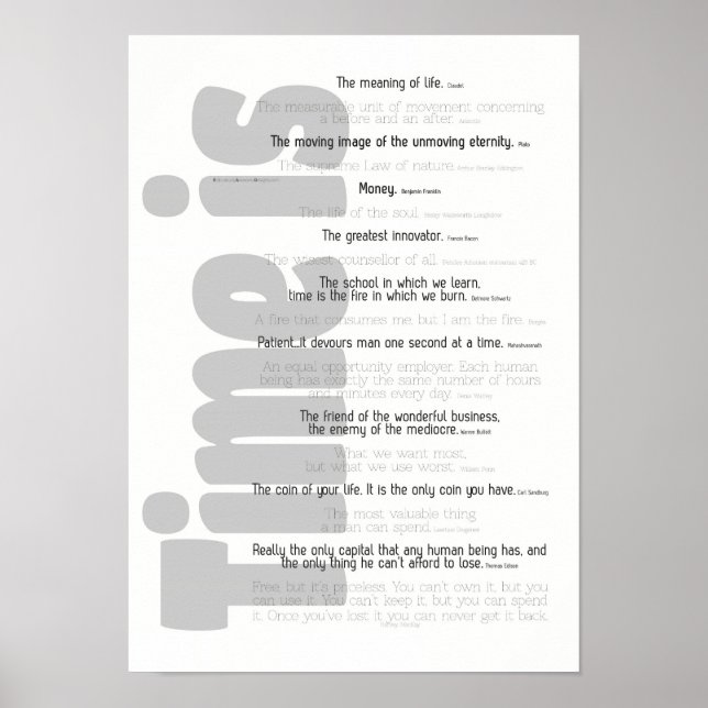 Poster - Time Is . . . (Front)