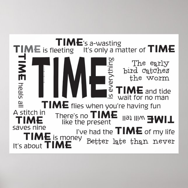 Poster - Time Proverbs (Front)