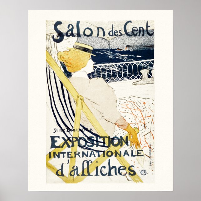 POSTER : TOULOUSE LAUTREC : SALON DES CENT :1896 (Front)