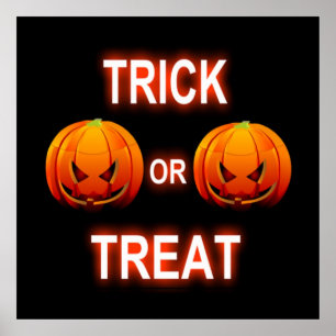Poster Trick Or Treat Pumpkins