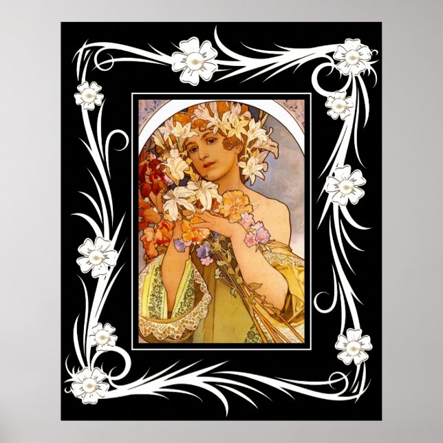 Poster Vintage Art Alphonse Mucha With Frame (Front)