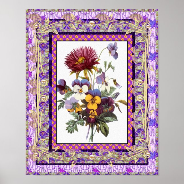 Poster Vintage Art Flowers (Front)