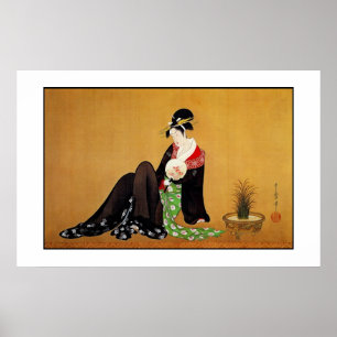 Poster Vintage Asian Art A beautiful woman