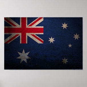 Poster - Vintage Australian Flag