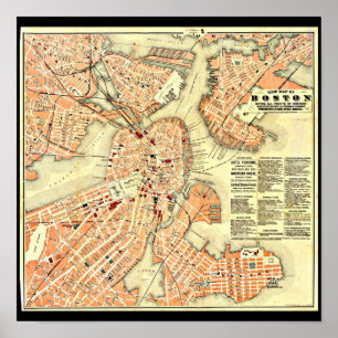 Poster-Vintage Boston Maps-22 Poster