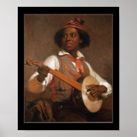 Poster Vintage The Banjo Player