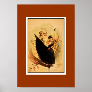 Poster Vintage Theatre Two Dancers