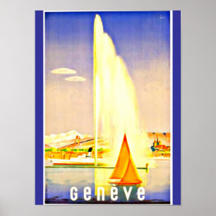 Poster-Vintage Travel Art-Geneva Poster