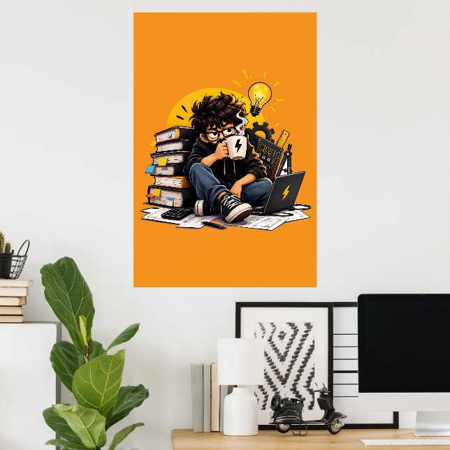 Poster Wall Art Print Engineering Student Room (Home Office)