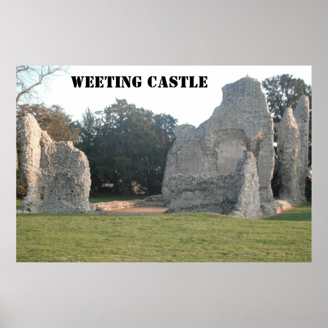 Poster Weeting Castle Weeting Norfolk England (Front)