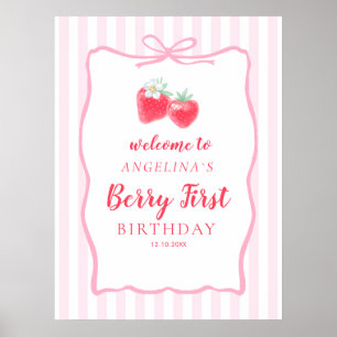 Poster Welcome Berry-Themed First Birthday