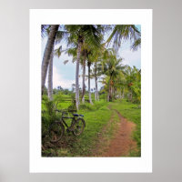 Poster  white (18" x 24")  Ubud Bike Bali