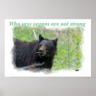 Poster - Who says vegans are not strong