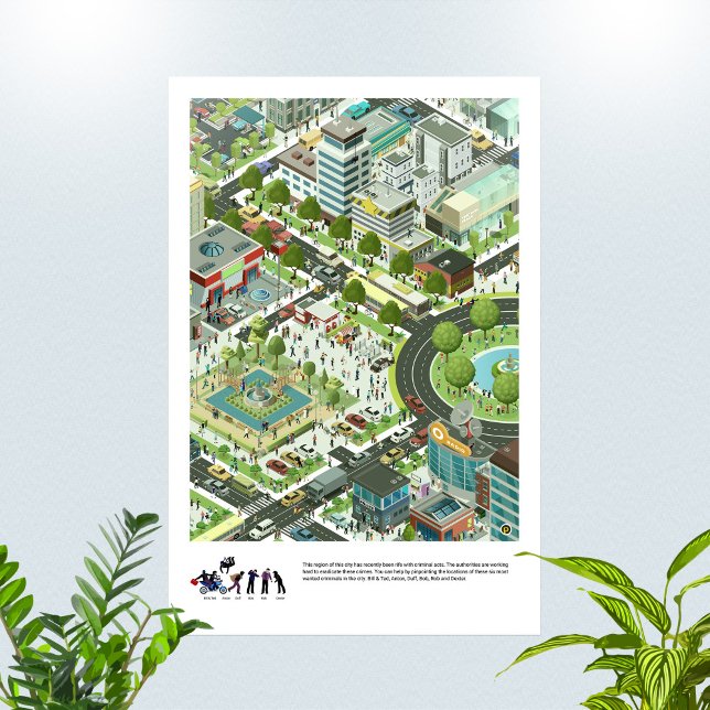 Poster | Wimmelbild | Wespepolitan west park (24"x36")