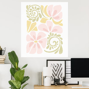 Poster with a modern floral design.