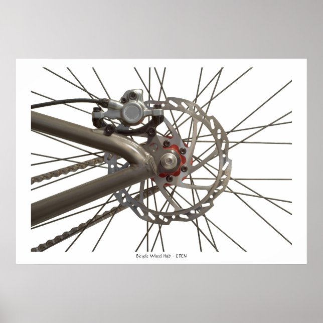 Poster with Bicycle Wheel Hub (Front)