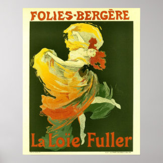 Poster with Chic Vintage Dancing Print