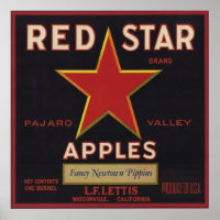 Poster with Cool Vintage Fruit Crate Label Print