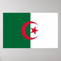 Poster with Flag of Algeria