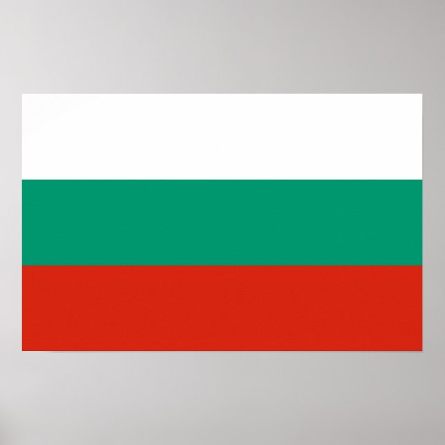 Poster with Flag of Bulgaria (Front)