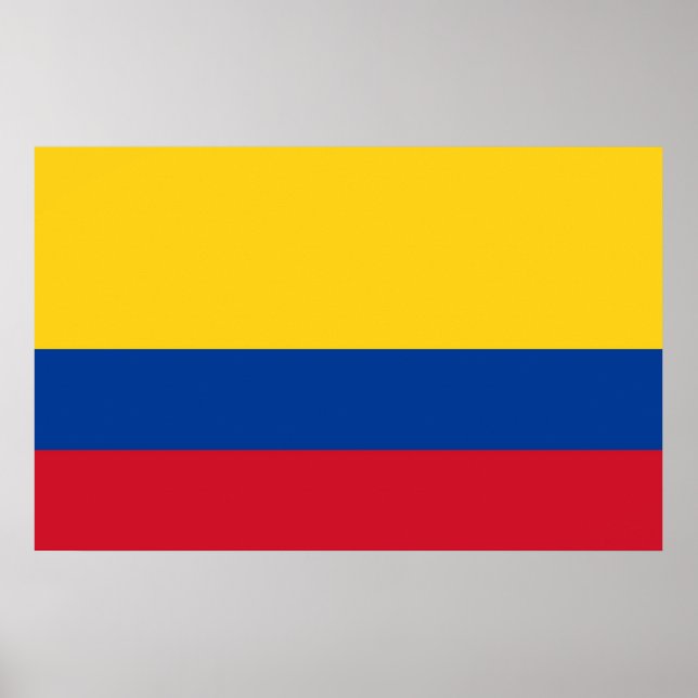 Poster with Flag of Colombia (Front)
