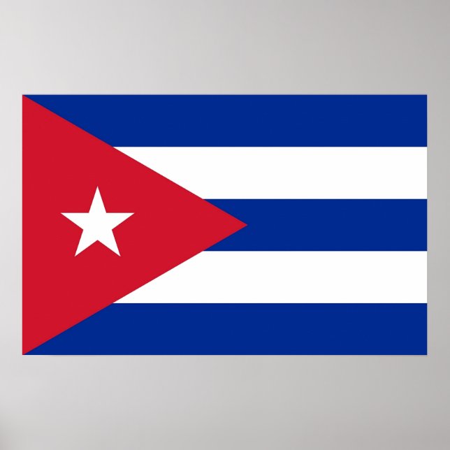 Poster with Flag of Cuba (Front)