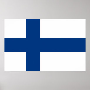 Poster with Flag of Finland