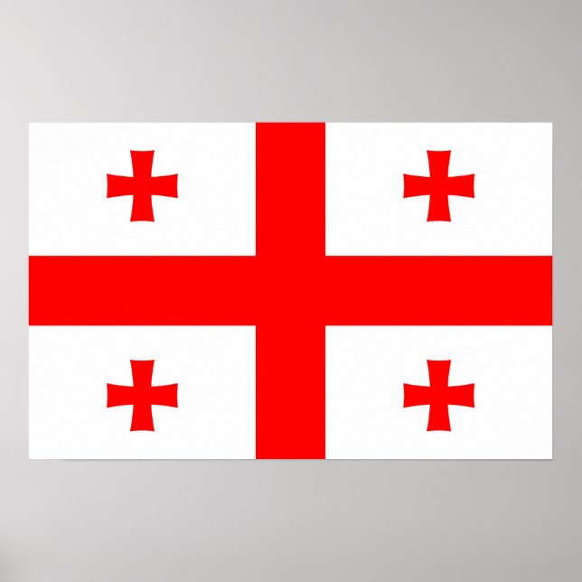 Poster with Flag of Georgia (Front)