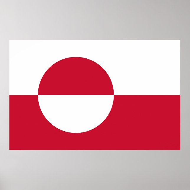 Poster with Flag of Greenland (Front)