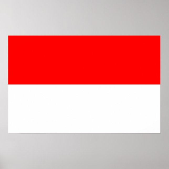 Poster with Flag of Indonesia (Front)