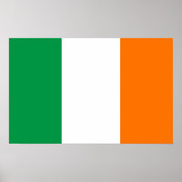 Poster with Flag of Ireland