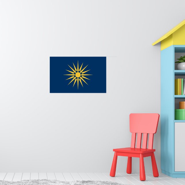 Poster with Flag of Macedonia, Greece (Nursery 1)