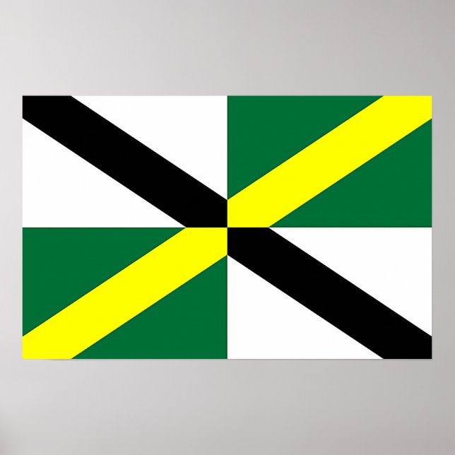 Poster with Flag of Monterey, California, USA (Front)