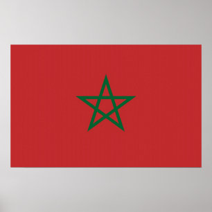 Poster with Flag of Morocco