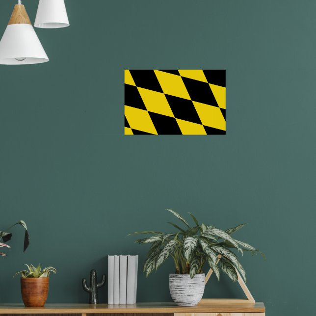 Poster with Flag of Munich, Germany (Living Room 1)