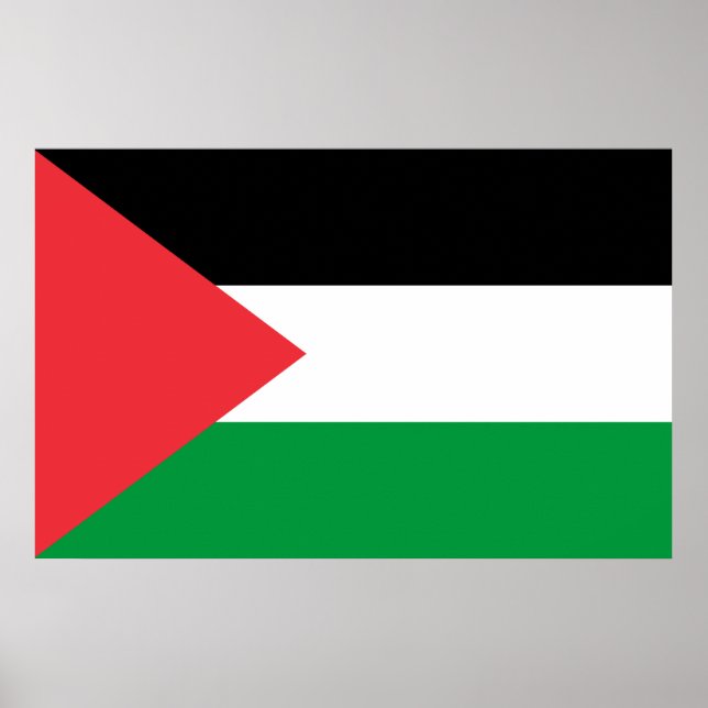 Poster with Flag of Palestine (Front)