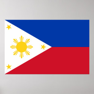 Poster with Flag of Philippines