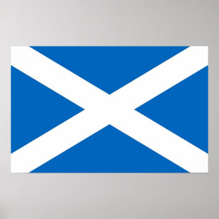 Poster with Flag of Scotland