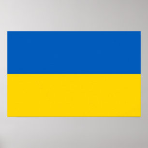 Poster with Flag of Ukraine