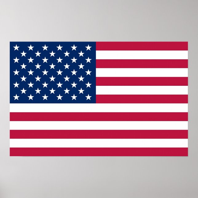 Poster with Flag of United States of America (Front)