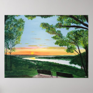 Poster with Ohio River scene