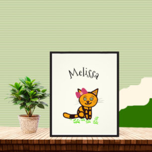 Poster with orange cat