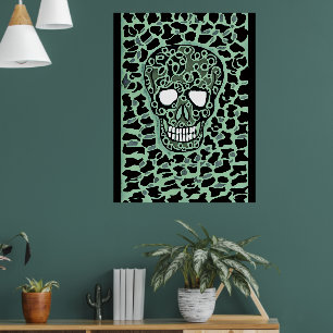 Poster with Skull Design
