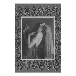 Poster with Vintage Dancer