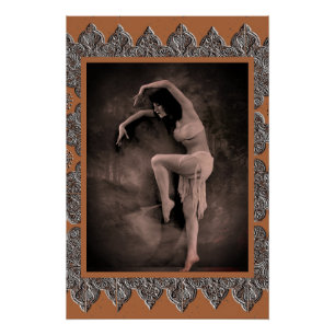 Poster with Vintage Dancer Kyra